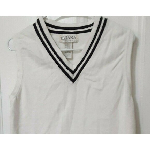 Tehama Nancy Haley golf tennis sleeveless top L sweater - Picture 2 of 2